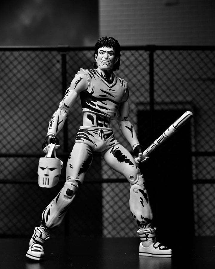 TMNT: (Mirage Comics) Casey Jones Black & White 7" Scale Action Figure Teenage Mutant Ninja Turtles (Pre-Order September 2025)