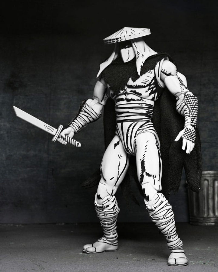 TMNT: (Mirage Comics) Foot Assassin Black & White 7" Scale Action Figure Teenage Mutant Ninja Turtles (Pre-Order September 2025)