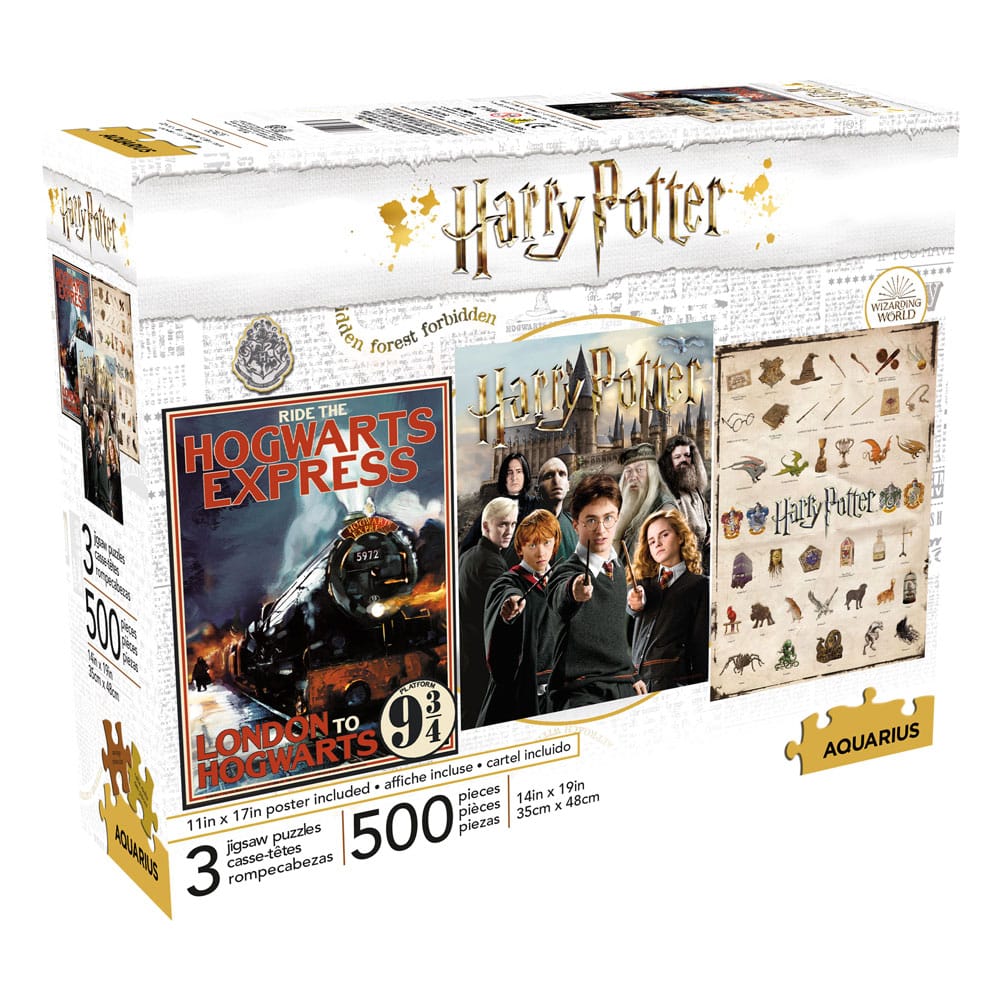 Harry Potter Movie Poster 3 Pack 500 Piece Jigsaw Puzzle