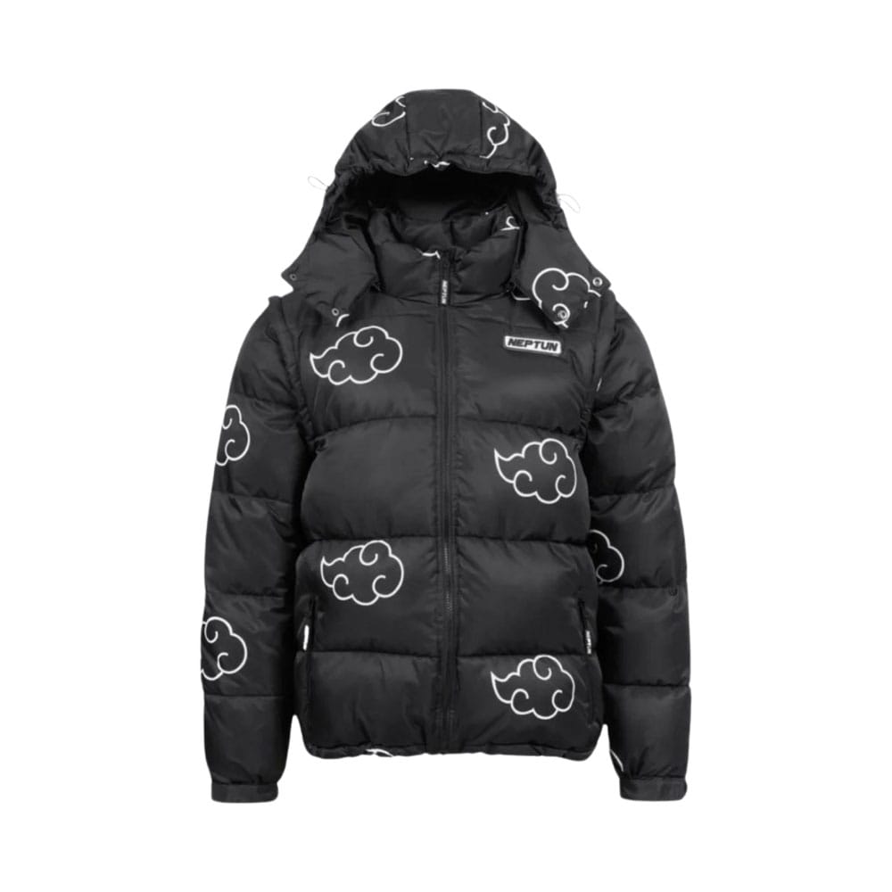 Naruto Akatsuki White Puffer Jacket Size XXL