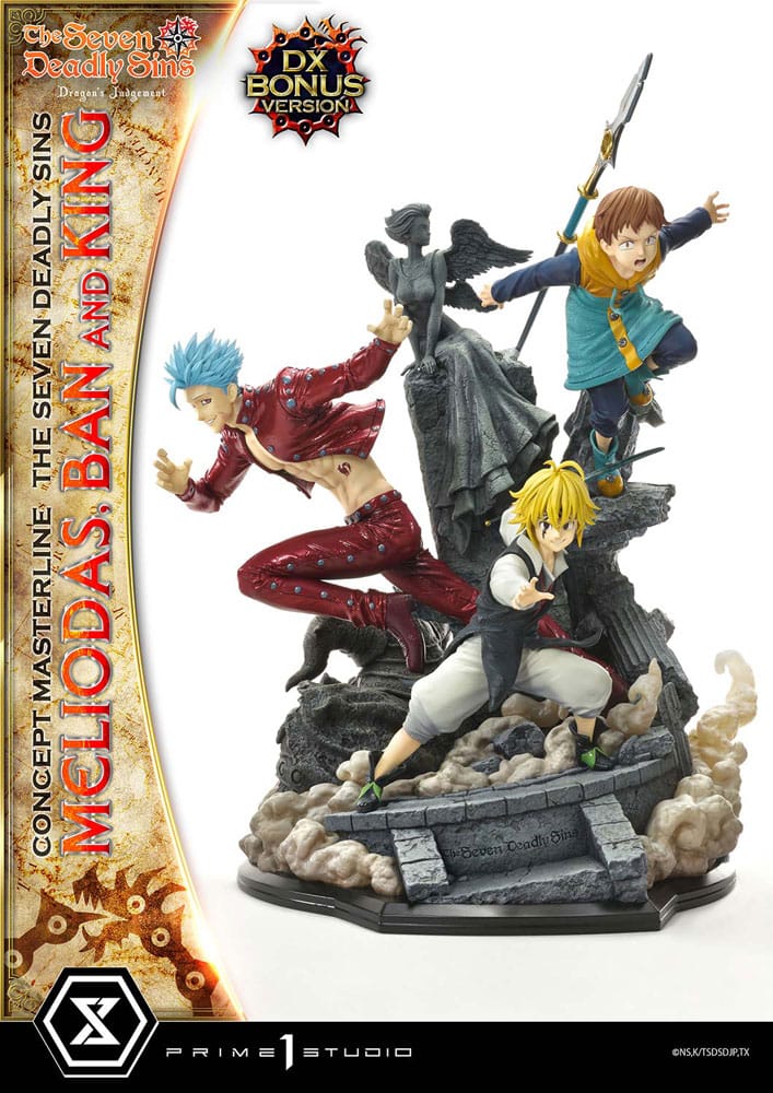 Prime 1 Studio Meliodas Ban and King Seven Deadly Sins Deluxe Bonus Version Vinyl Figure 55 cm