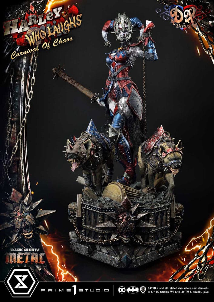 Dark Nights Metal Harley Quinn Who Laughs Statue Museum Masterline Concept Design by Caelos Danda Deluxe Version 78 cm