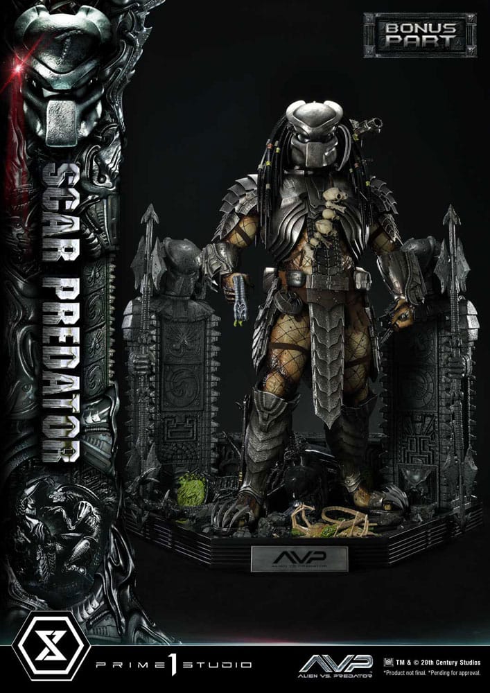Alien vs Predator Scar Predator Deluxe Bonus Version Statue Museum Masterline Series 93 cm