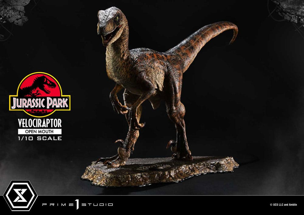 Jurassic Park Velociraptor Open Mouth Statue Prime Collectibles 19 cm