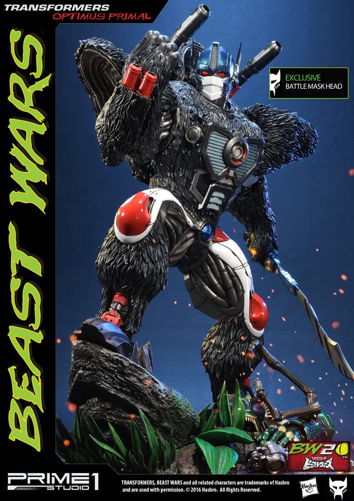 Transformers Beast Wars Optimus Primal and Optimus Primal Exclusive Statues Assortment 63 cm Set of 3