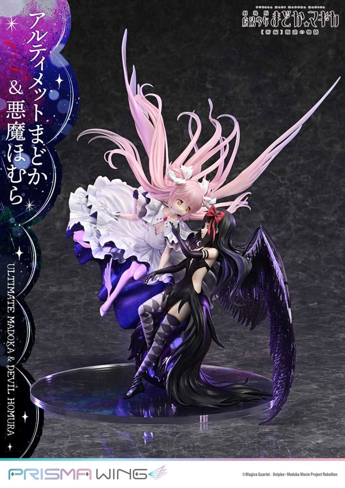 Puella Magi Madoka Magica The Movie Rebellion Ultimate Madoka and Devil Homura PVC Statue Prisma Wing 43 cm