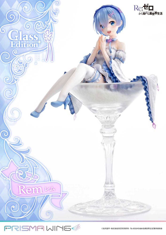 ReZERO Starting Life in Another World Rem Glass Edition PVC Statue Prisma Wing 23 cm