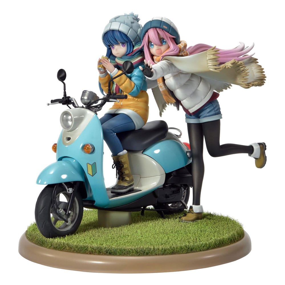 Laid Back Camp Nadeshiko Kagamihara and Rin Shima PVC Statue Prisma Wing 24 cm