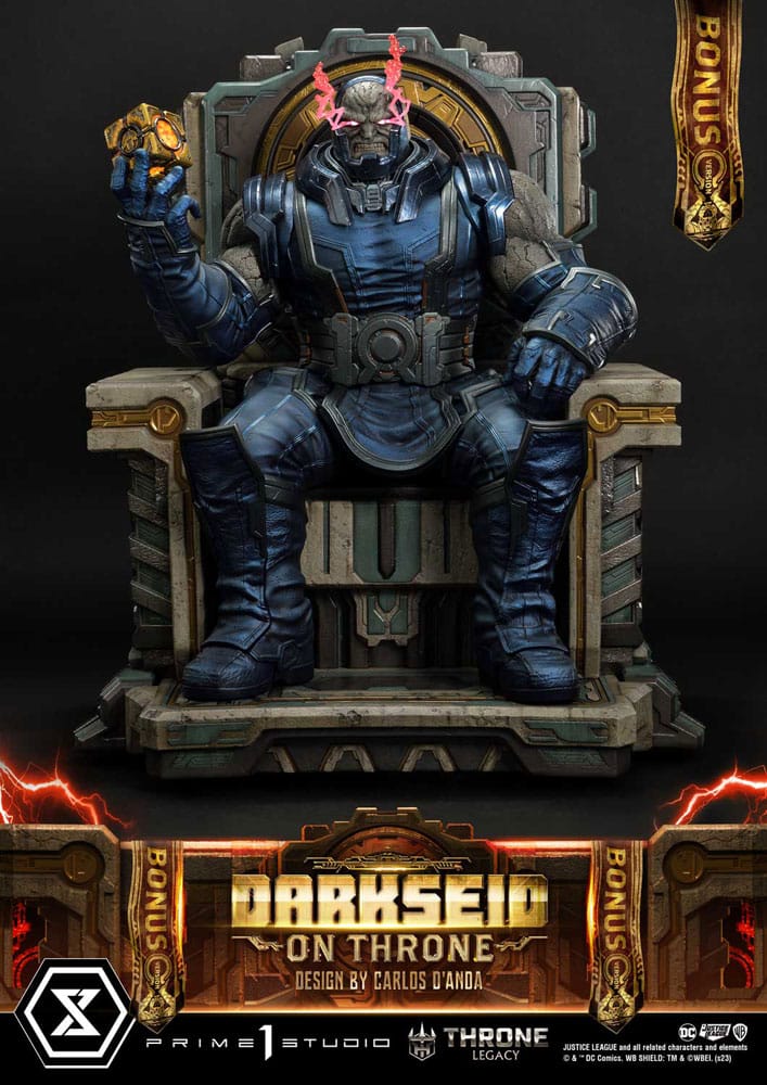 Justice League Comics Darkseid on Throne Design by Carlos DAnda Deluxe Bonus Version Throne Legacy Series Statue 65 cm