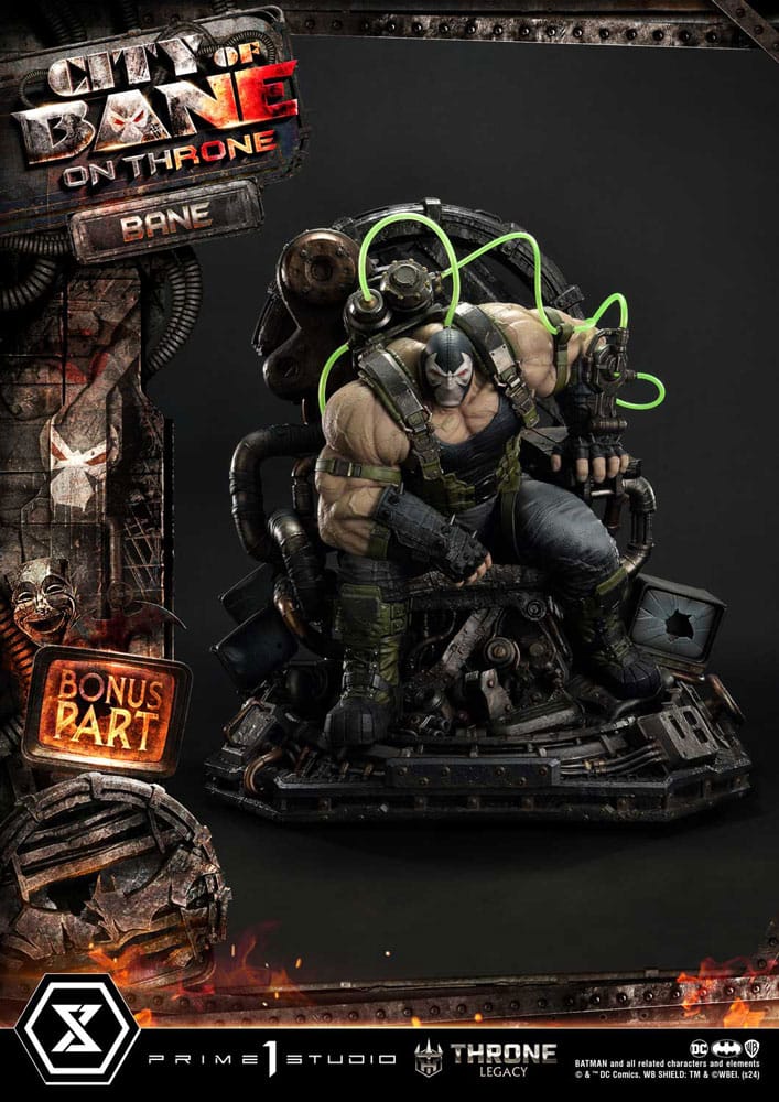 DC Comics Batman and Bane on Throne Deluxe Bonus Version Throne Legacy Collection Statue 61 cm