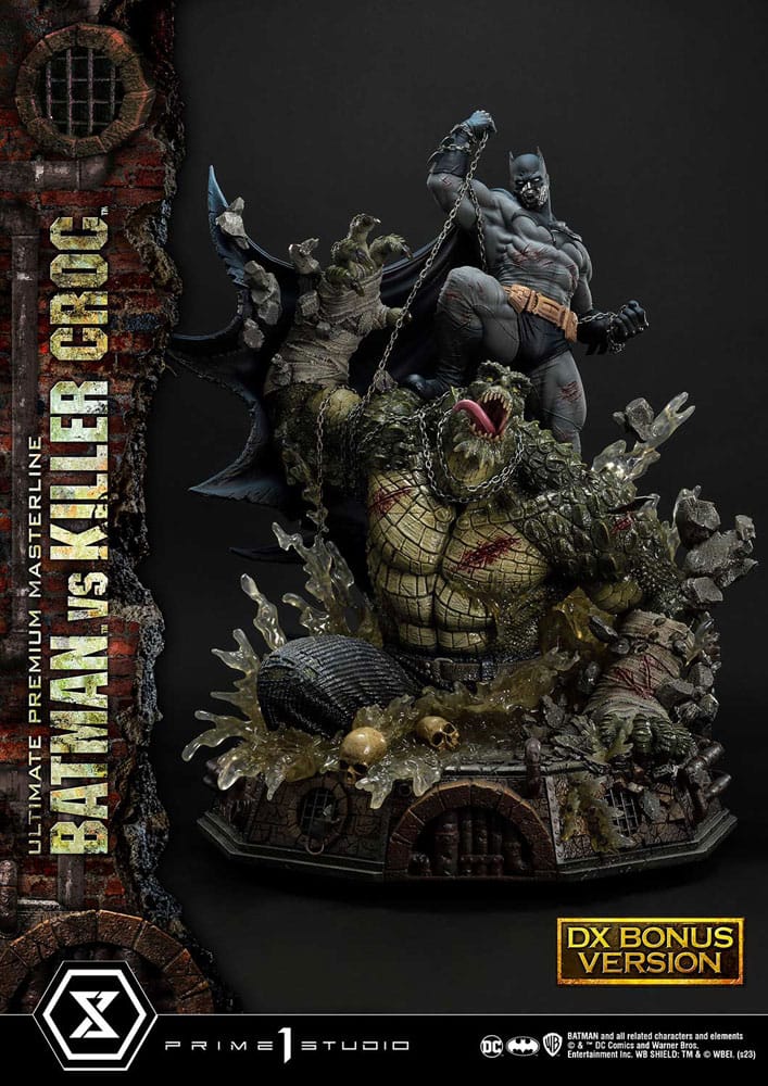 Batman Versus Killer Croc Deluxe Bonus Statue Ultimate Premium Masterline Series 71 cm