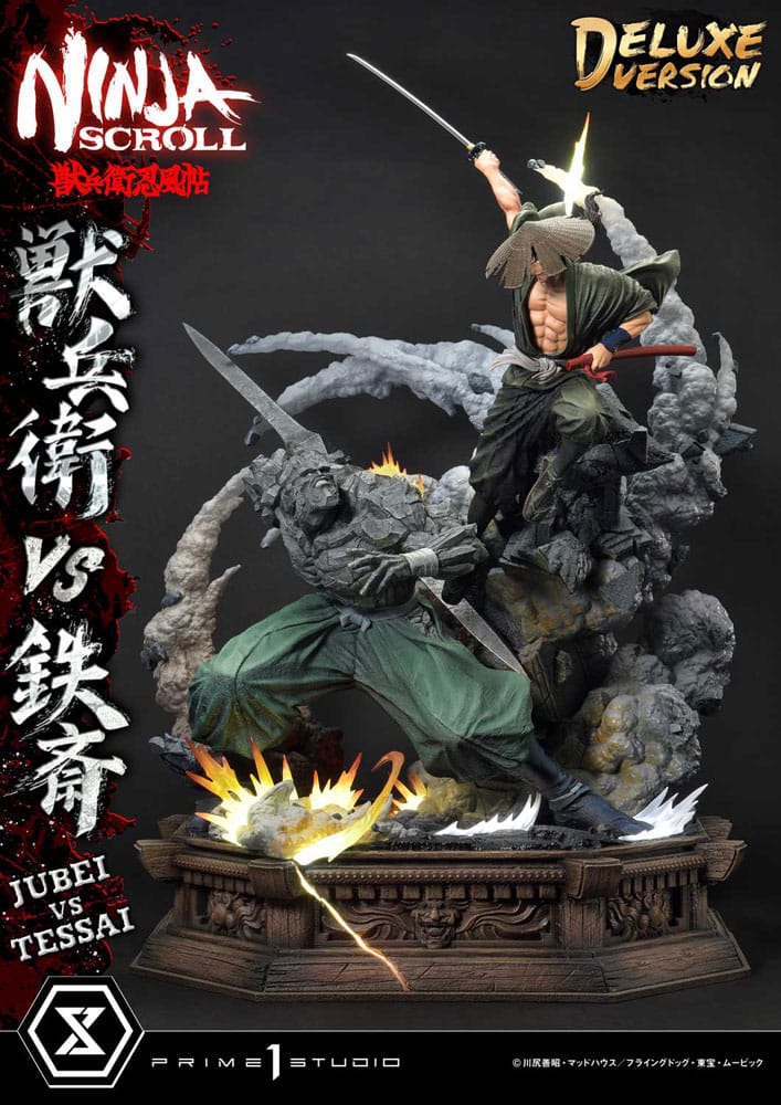 Ninja Scroll Jubei Versus Tessai Deluxe Version Statue Ultimate Premium Masterline Series 101 cm
