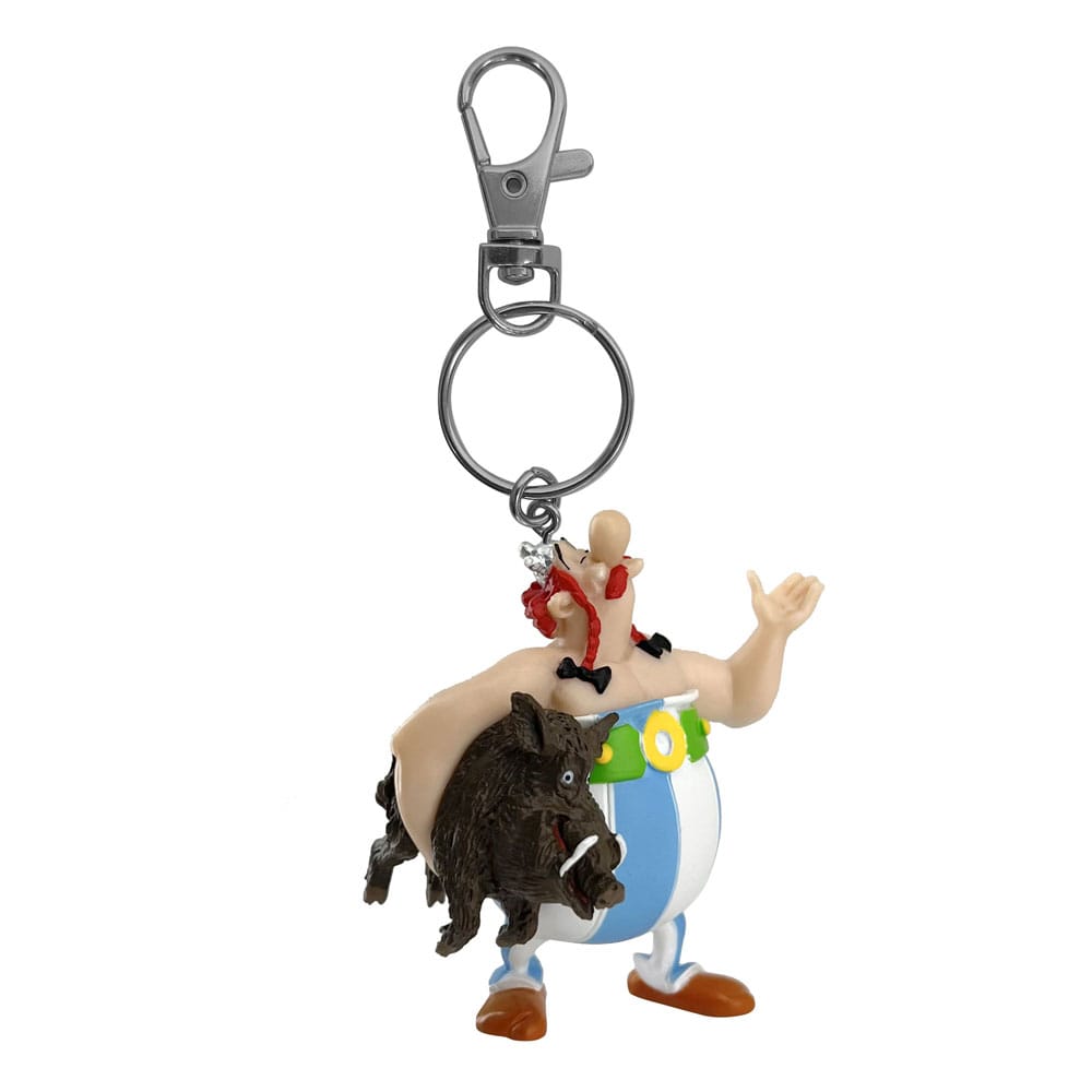 Asterix Obelix Carrying a Boar Keychain 14 cm