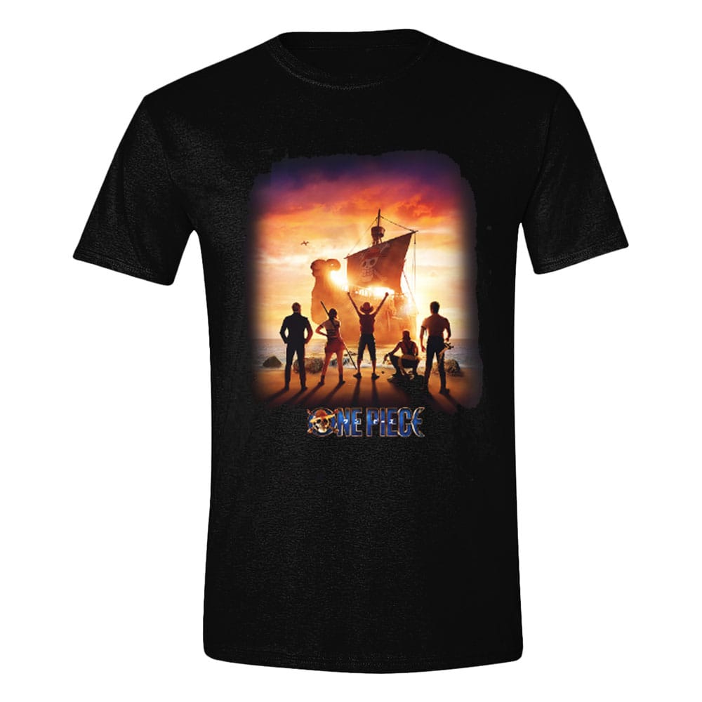 One Piece Luffy One Piece Live Action Sunset Poster T-Shirt Size M