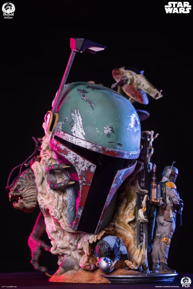 Sideshow Star Wars The Empire Strikes Back Boba Fett Deluxe Edition Fine Art Bust