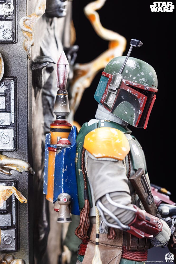 Sideshow Star Wars The Empire Strikes Back Boba Fett Deluxe Edition Fine Art Bust
