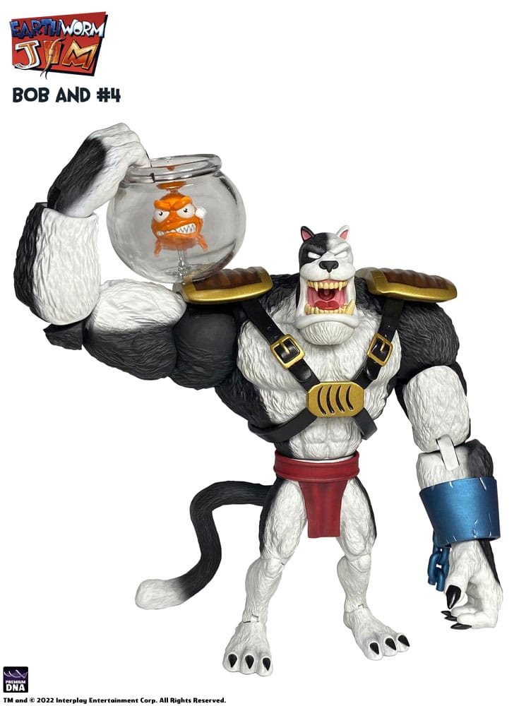 Earthworm Jim Bob The Killer Goldfish And Number 4 Wave 1 Action Figure 15 cm