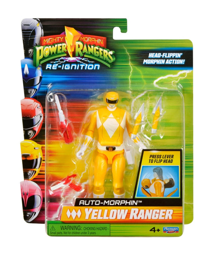 Mighty Morphin Power Rangers Yellow Ranger Auto Morphin Action Figure