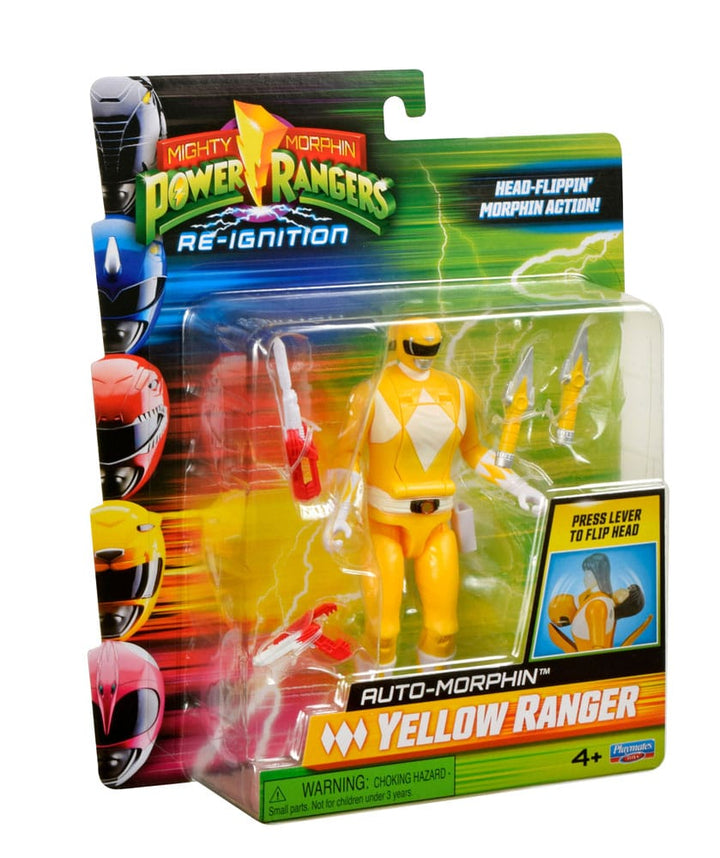 Mighty Morphin Power Rangers Yellow Ranger Auto Morphin Action Figure