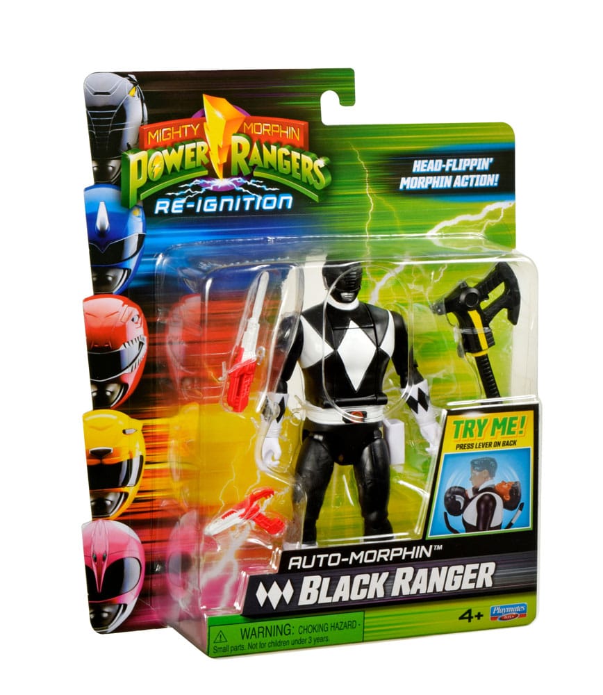 Mighty Morphin Power Rangers Black Ranger Auto Morphin Action Figure