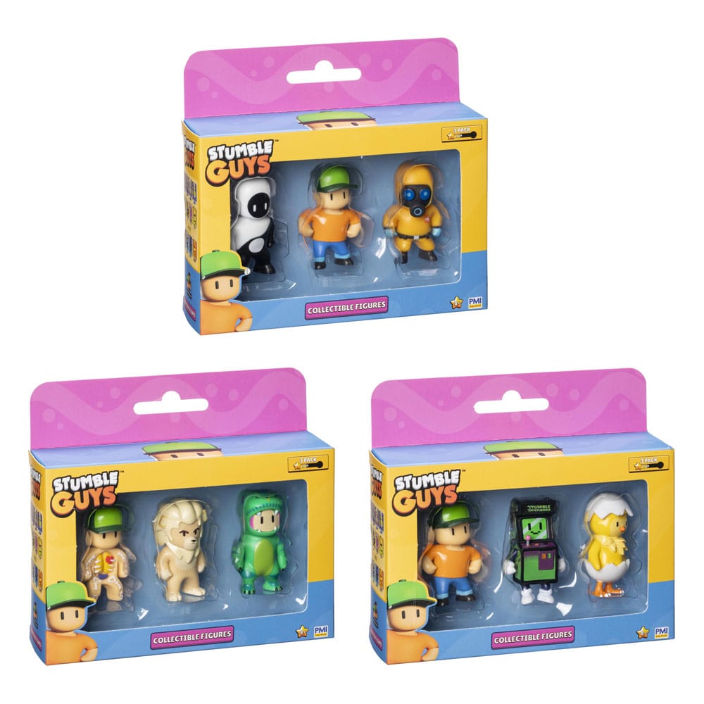 Stumble Guys Wave 2 Three Character Collectible Figure Assortment Window Pack