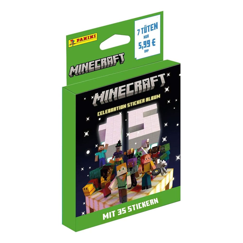Minecraft 15th Anniversary Celebration Sticker Collection Eco Blister German Version
