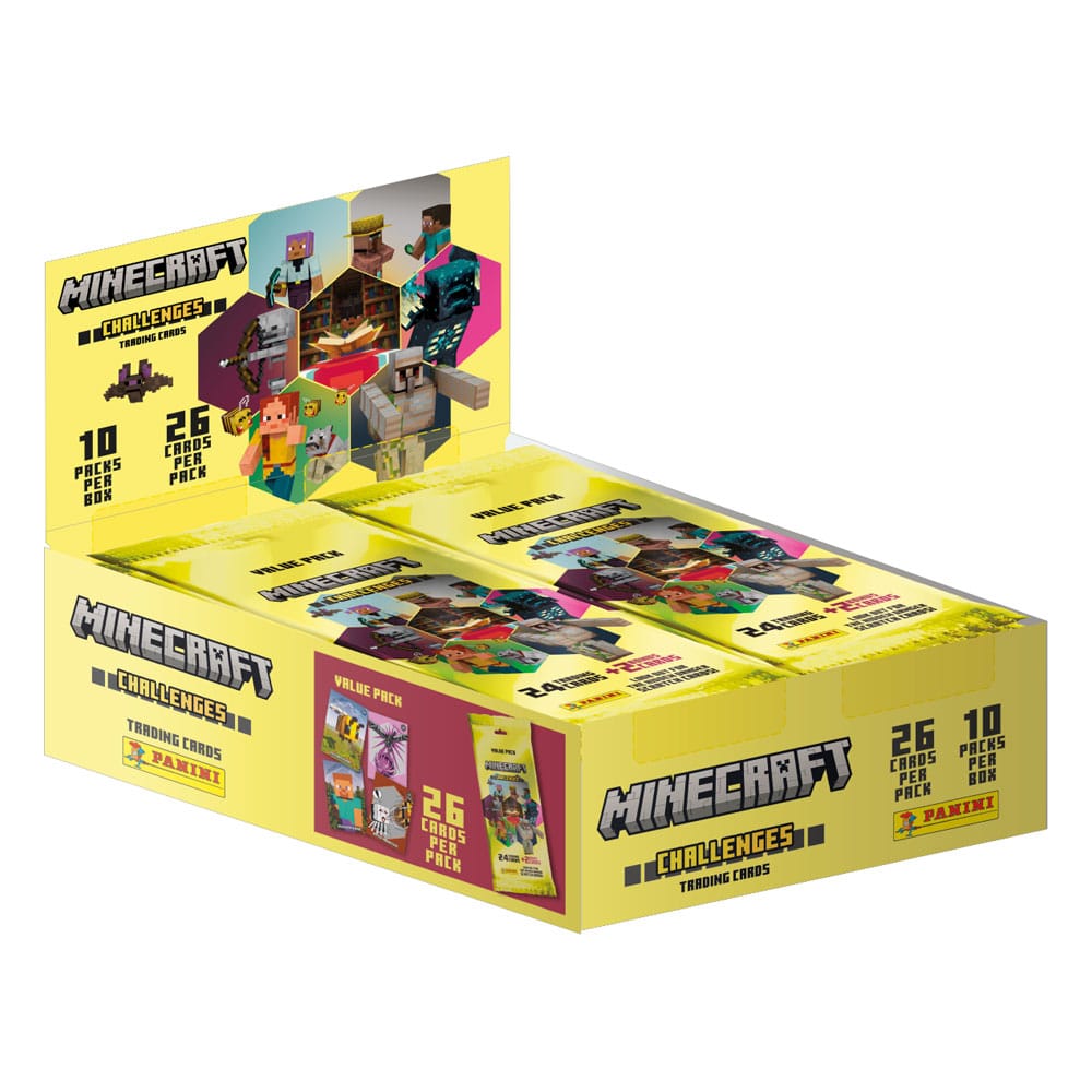 Minecraft Challenges Trading Cards Fat Packs Display 10