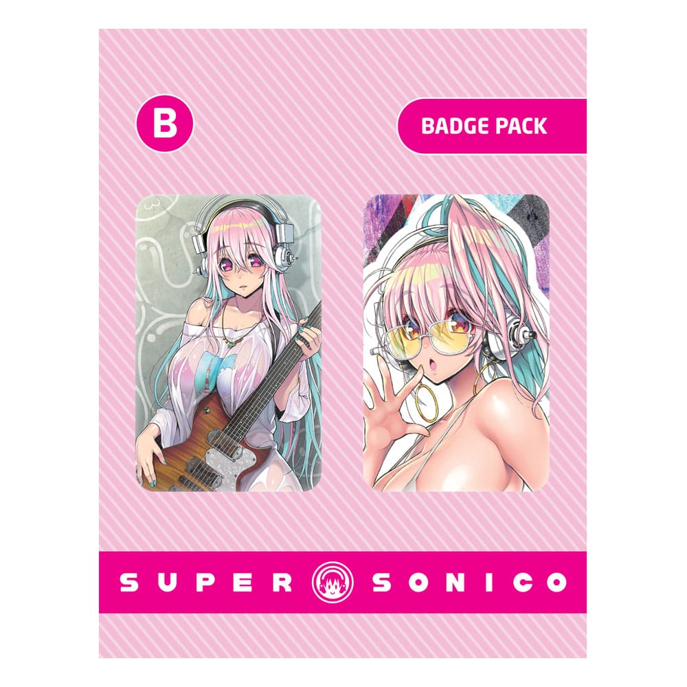 Super Sonico Pin Badges Set B 2 Pack