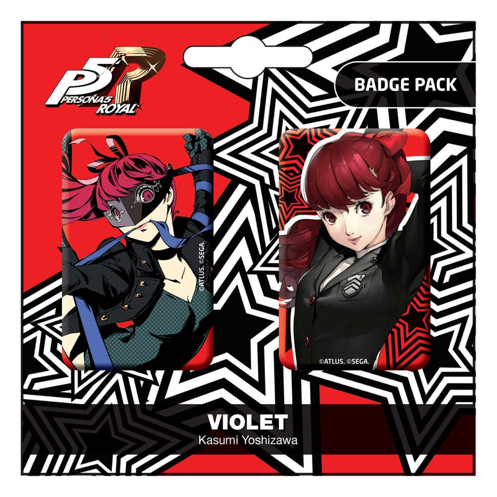 Persona 5 Royal Violet Kasumi Yoshizawa Pin Badges 2 Pack