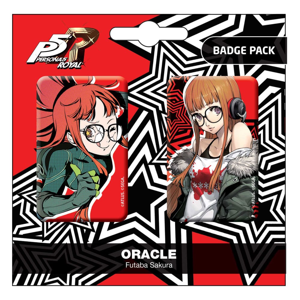 Persona 5 Royal Oracle Futaba Sakura Pin Badges 2 Pack