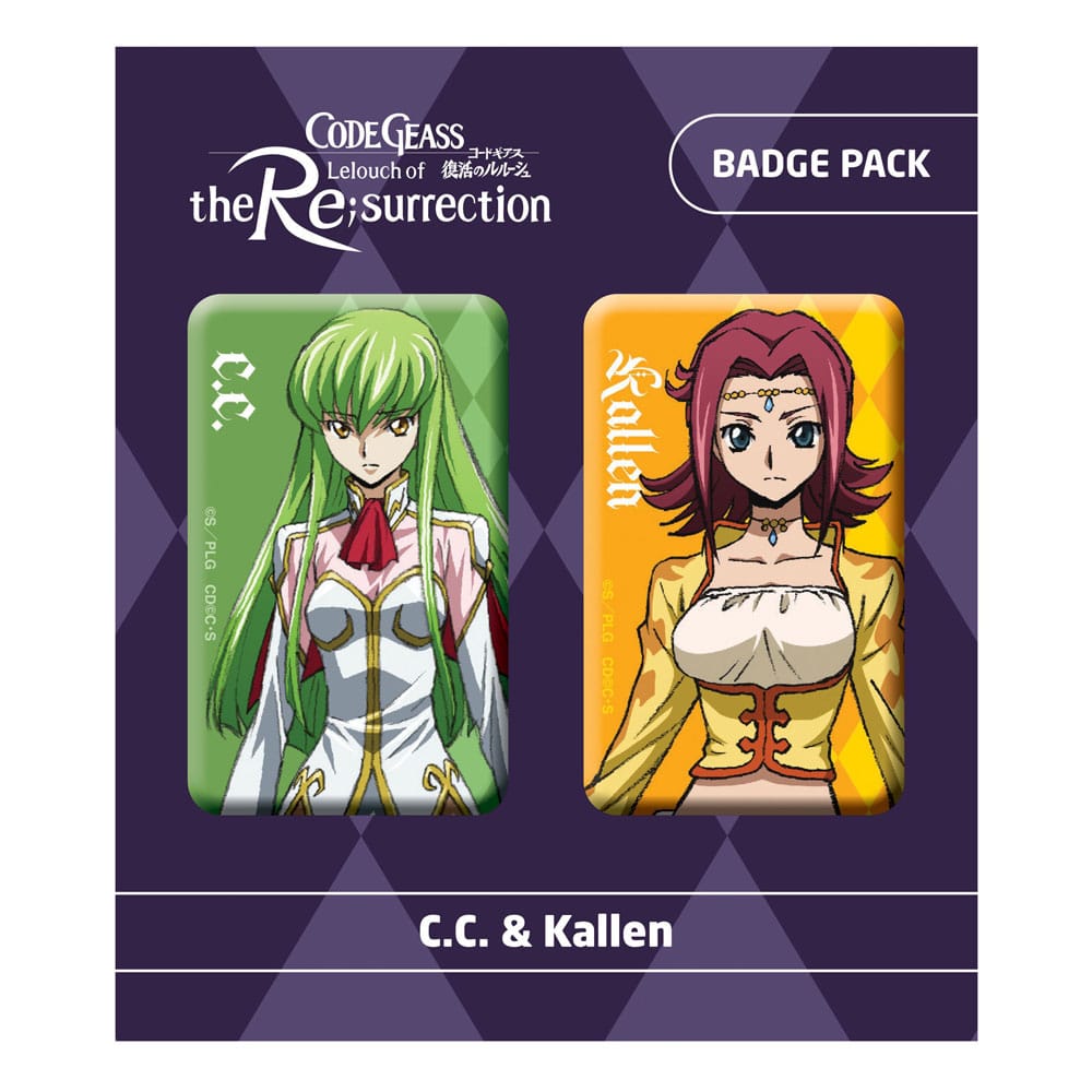 Code Geass Lelouch of the Resurrection CC Kallen Pin Badges 2 Pack
