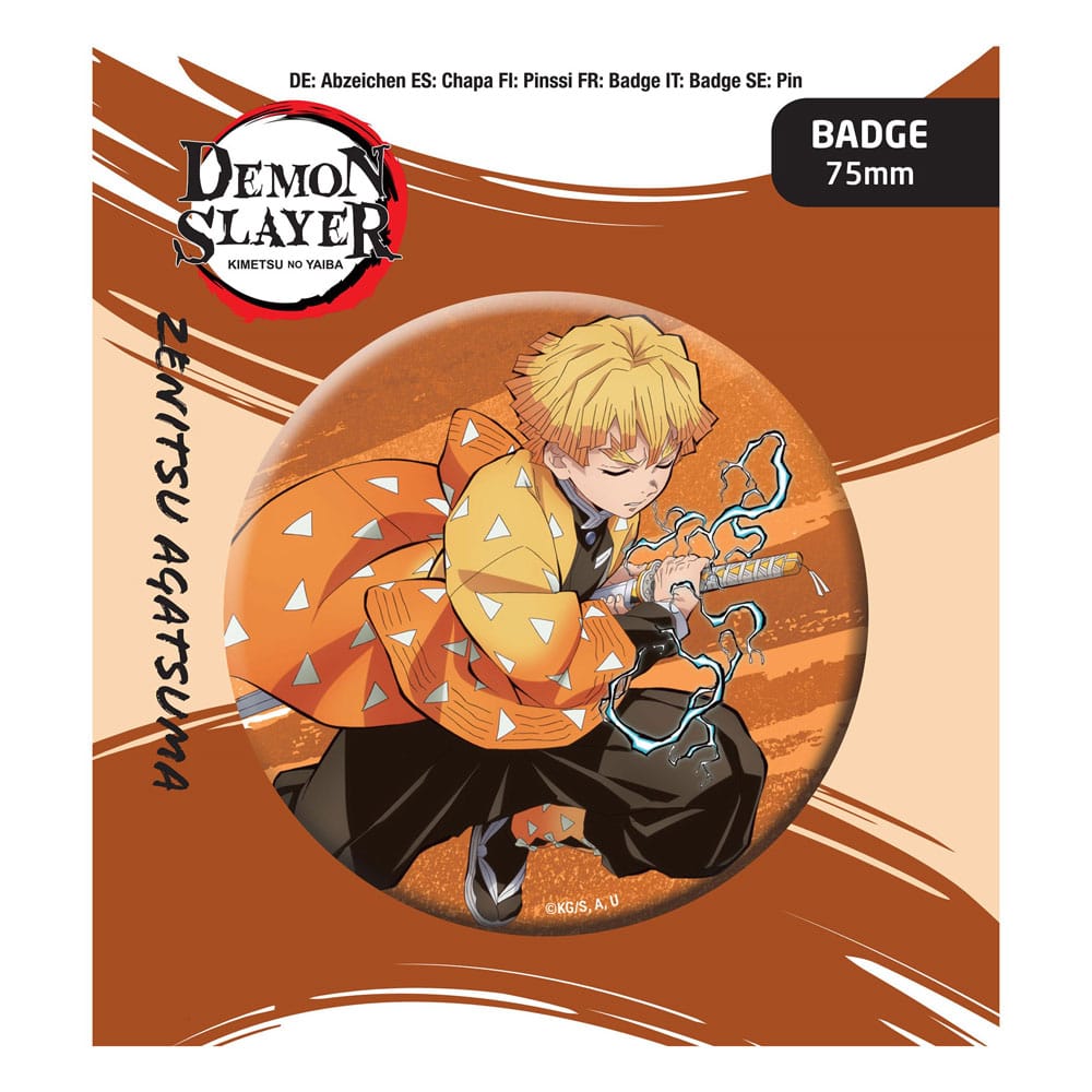 Demon Slayer Kimetsu no Yaiba Zenitsu Agatsuma Pin Badge