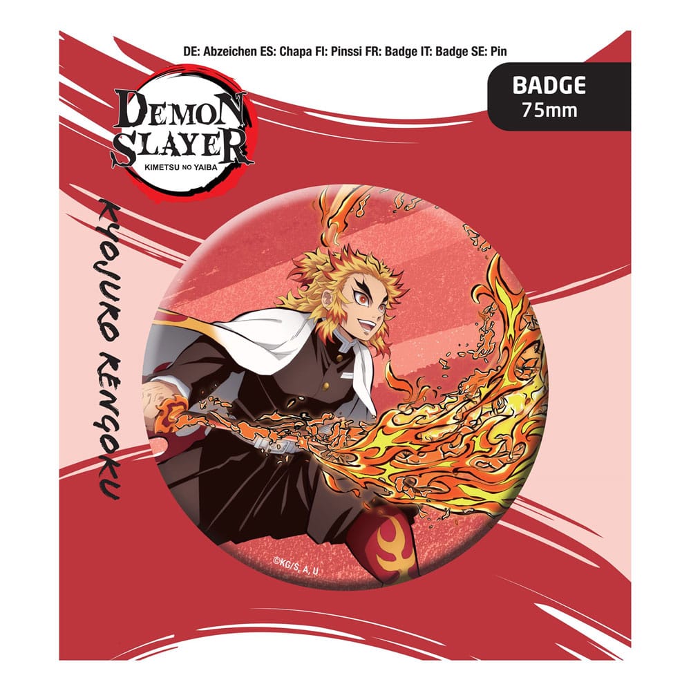 Demon Slayer Kimetsu no Yaiba Kyojuro Rengoku Pin Badge