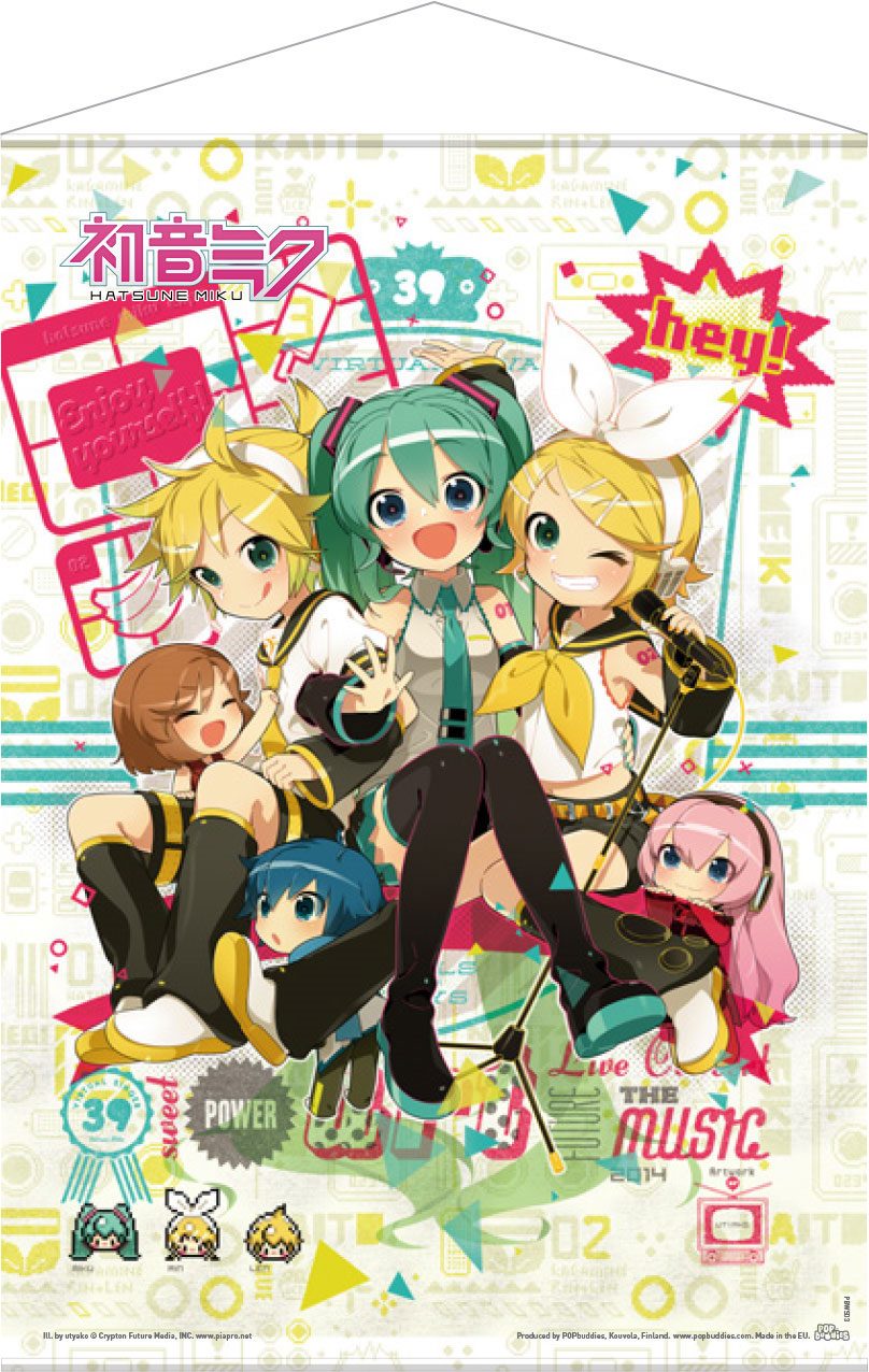 Crypton Future Media Vocaloid Wallscroll Hey Piapro Characters 50 by 70 Centimeters