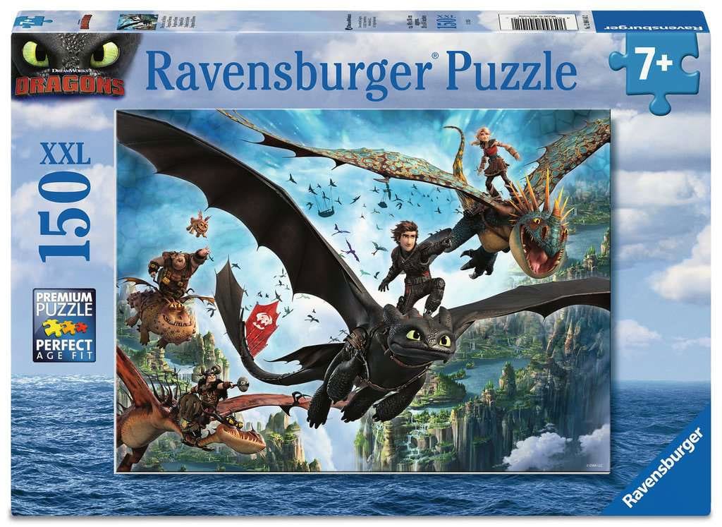 How to Train Your Dragon XXL 150 pieces Jigsaw Puzzle Dragons & Heroes