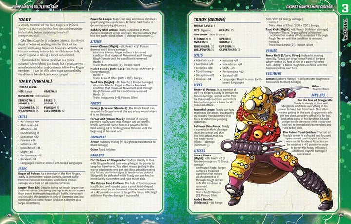Power Rangers RPG Finster's Monster-Matic Cookbook Sourcebook English Version
