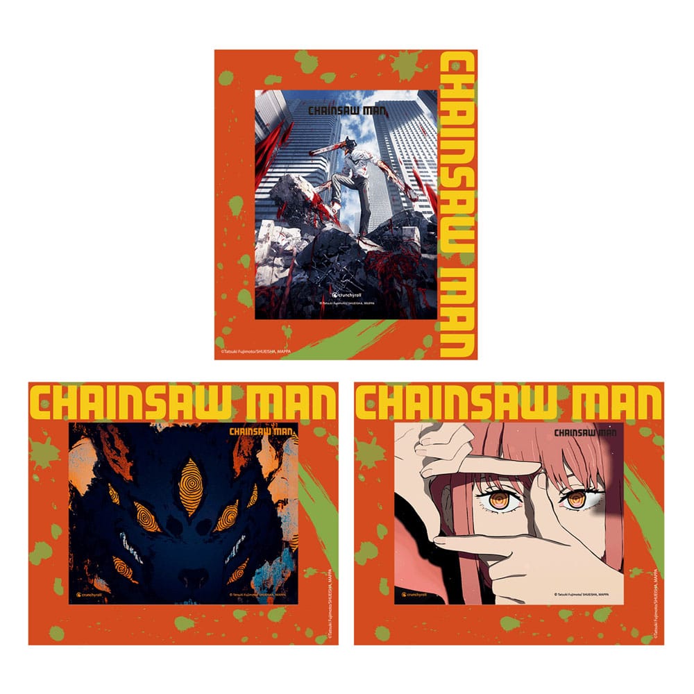Chainsaw Man Perfect Day 3D Lenticular Framed Card 3 Pack 17x13cm Anime
