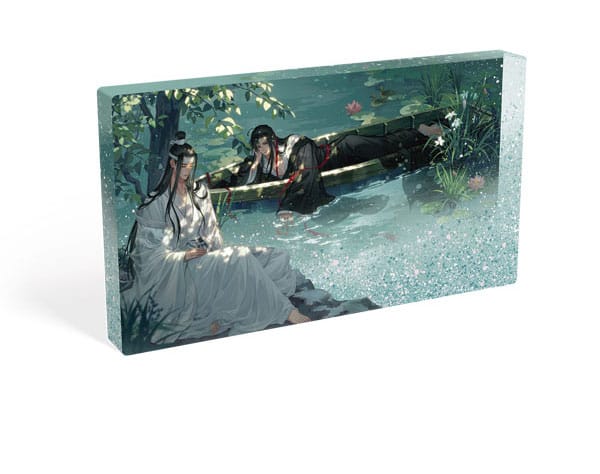 Grandmaster of Demonic Cultivation Wei Wuxian Lan Wangji Lotus Pond Acryl Block with Glitter 17 x 10cm