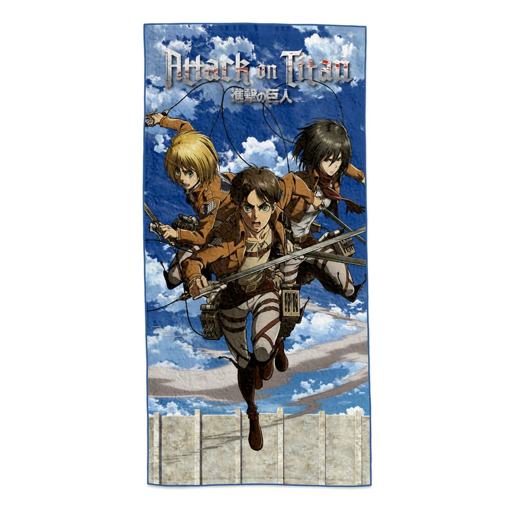 Attack on Titan Eren Mikasa Armin Towel 150 x 75cm