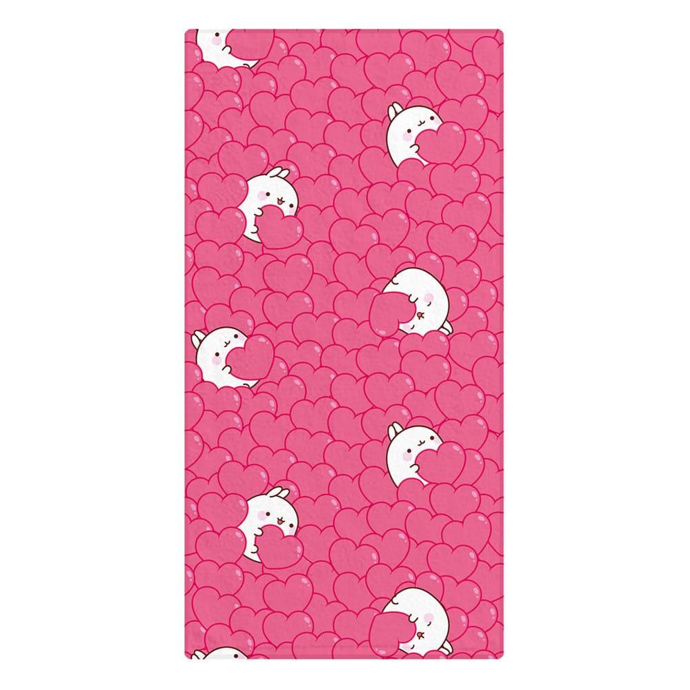 Molang Microfibre Polyester Hearts 35 x 75 cm Towel