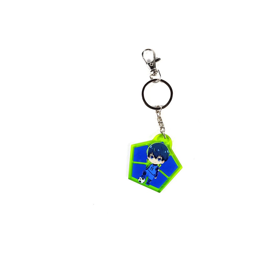 Blue Lock Meguru Rachira Chibi Acrylic Keychain Blue Lock 5 centimeters