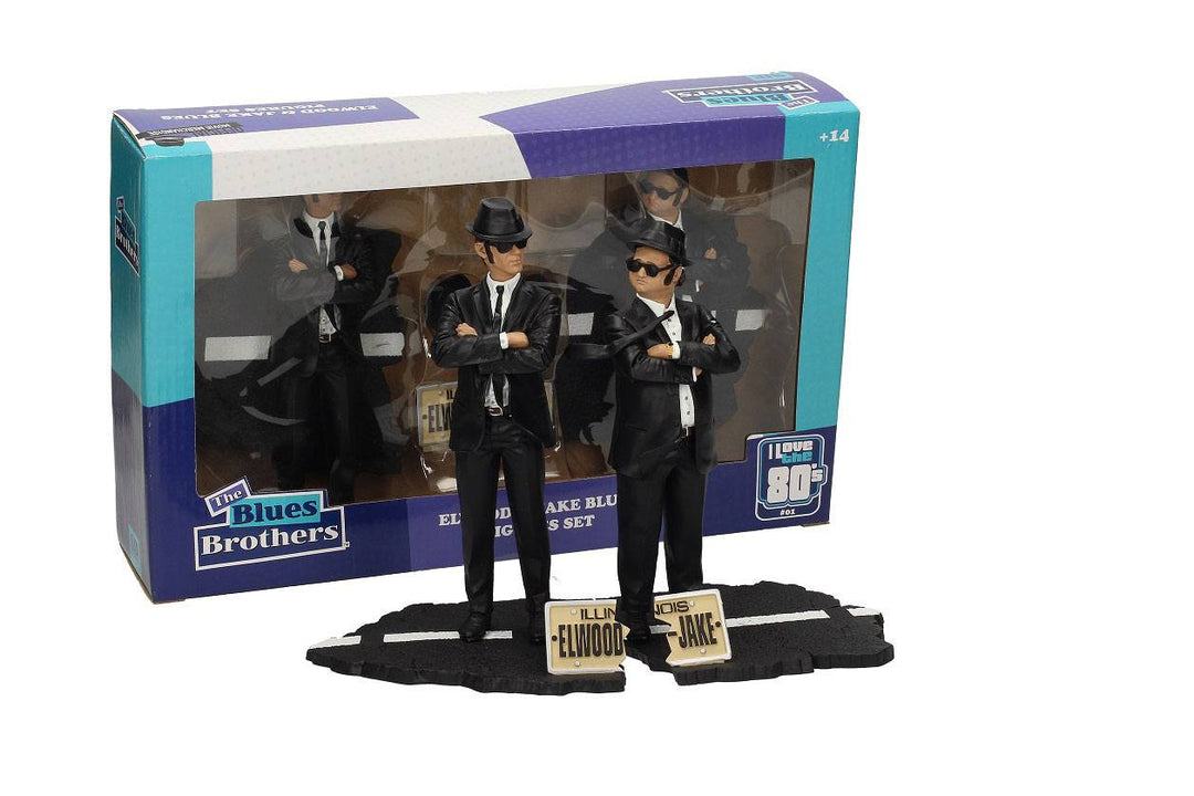 Blues Brothers Jake and Elwood Movie Icons Statue 2 Pack 18 cm