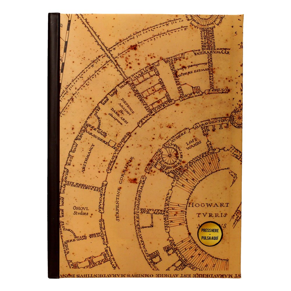 Harry Potter Marauders Map Notebook with Light
