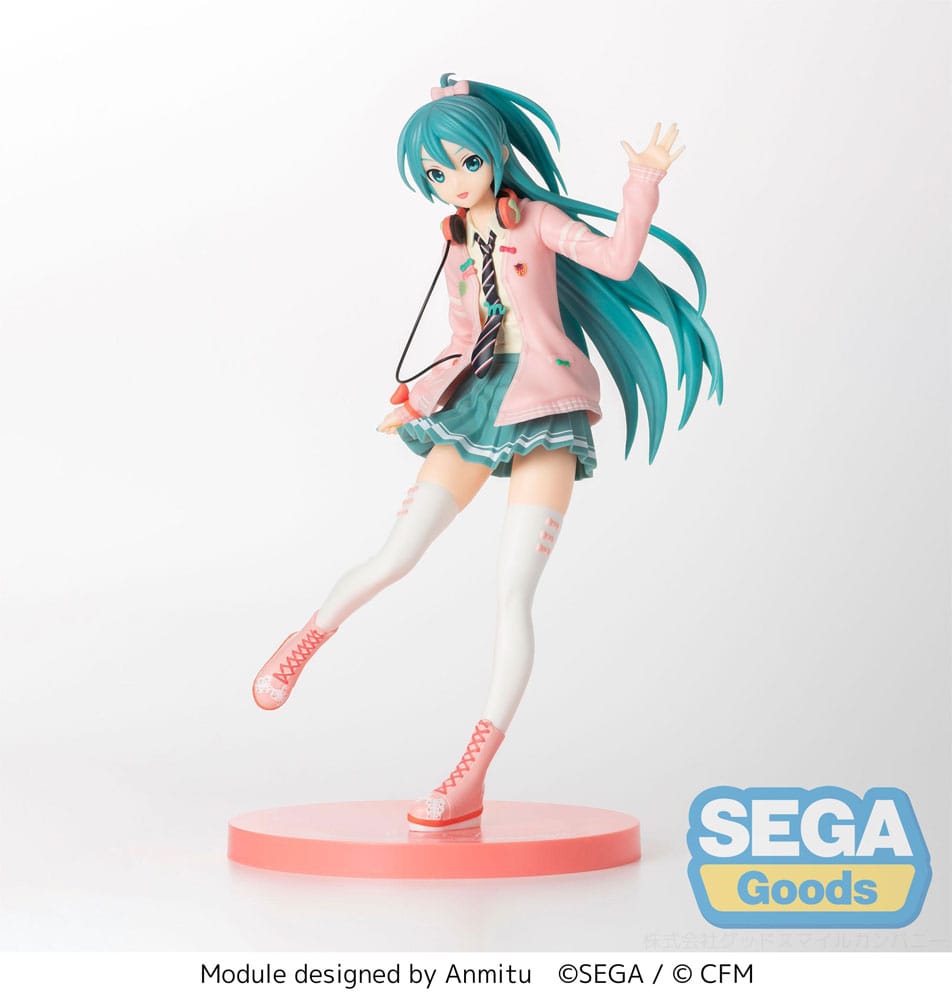 Sega Hatsune Miku Hatsune Miku Project DIVA Arcade SPM PVC Statue Ribbon Girl 24cm