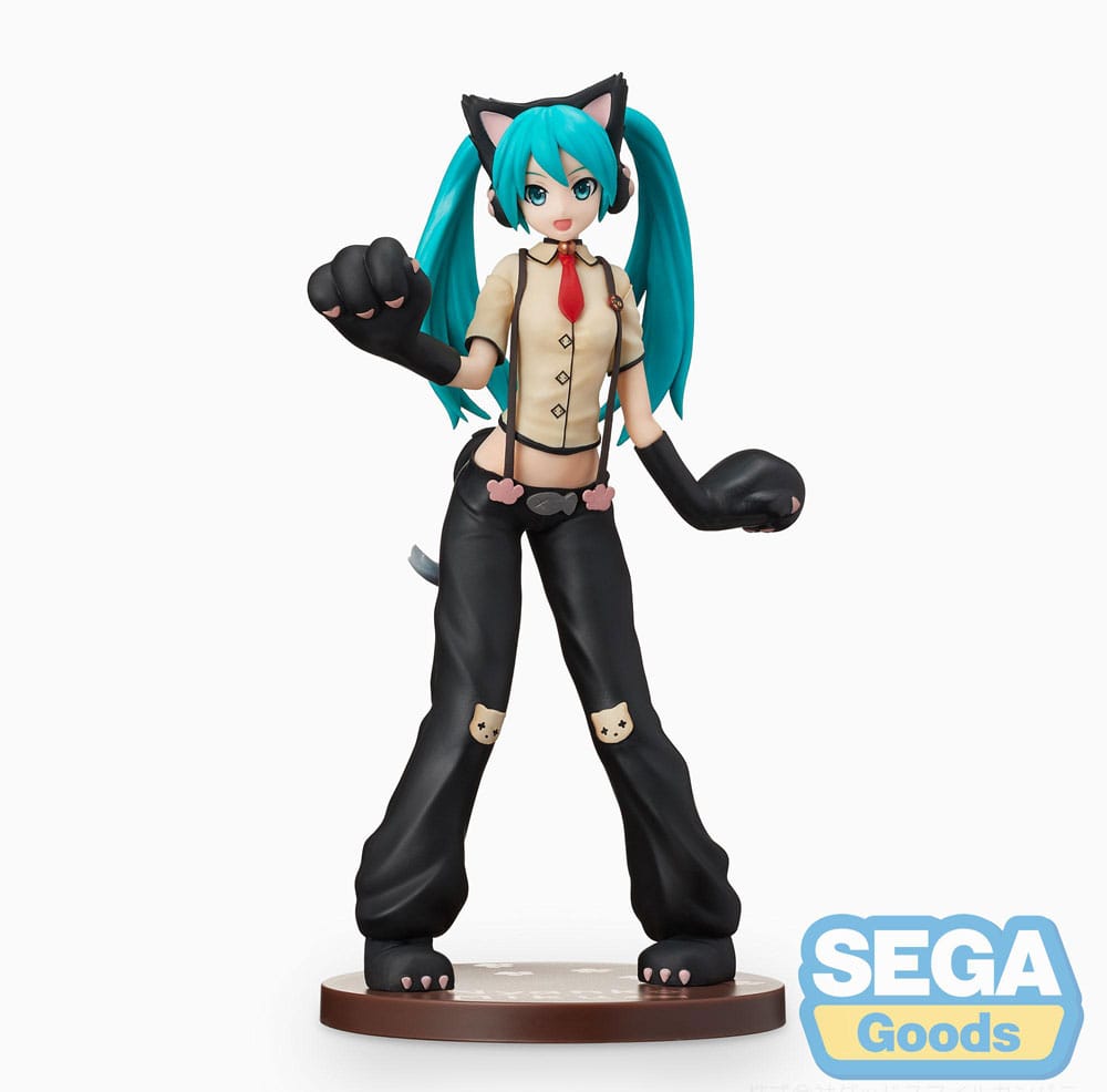 Sega Hatsune Miku Hatsune Miku Project DIVA Arcade Future Tone SPM PVC Statue Kitty Cat 23cm