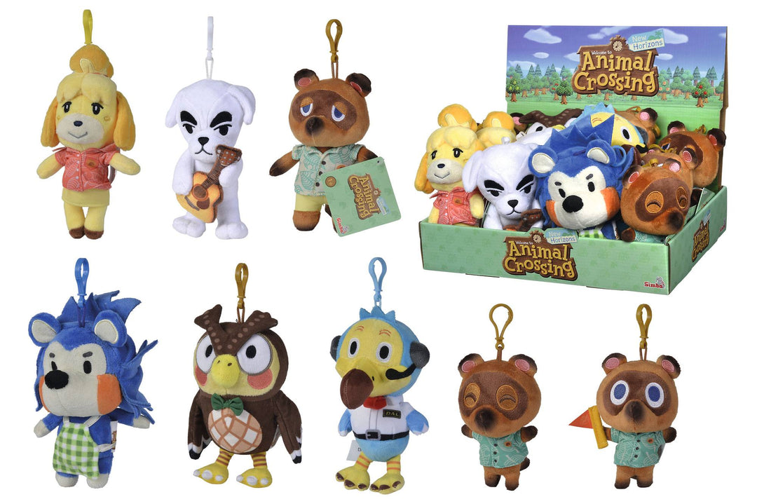 Nintendo Animal Crossing Plush Keychains Residents Assortment 12 Pieces 15cm