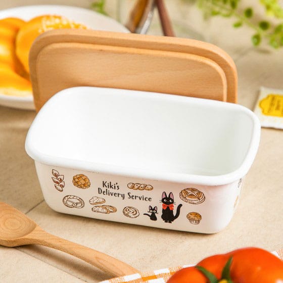 Studio Ghibli Kiki Kikis Delivery Service Butter Dish with Wooden Lid Viennese Pastries 500ml