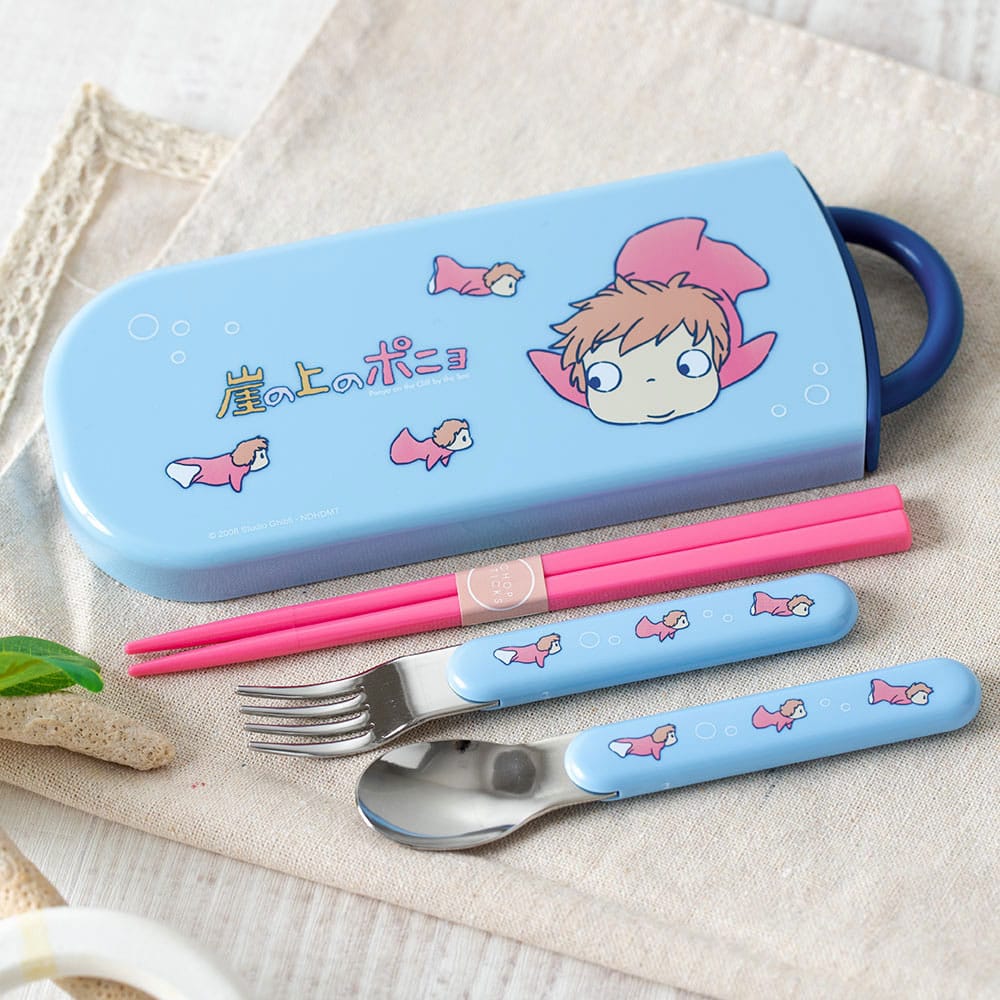Studio Ghibli Ponyo Ponyo on the Cliff Chopsticks Spoon Fork Set