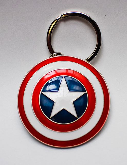 Marvel Captain America Shield Metal Keychain