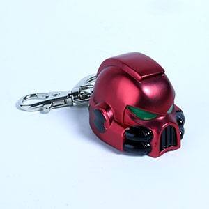 Warhammer 40K Space Marine MKVII Helmet Blood Angels Metal Keychain